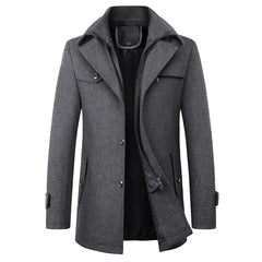 Xander - Mantel - Warme Jacke in Dunkelgrau