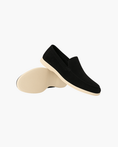Arthur - Leder Wildleder Loafer in Schwarz
