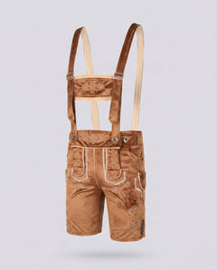 Patrick | Herren Traditionell Knielang Lederhose in Khaki