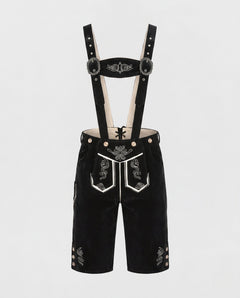 Hannah | Damen Oktoberfest Trachten Lederhose in Schwarz