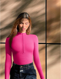 ELEGANT™ | ZIP-UP BODYSUIT in Rosa