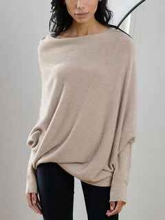 Sophia | Weicher Vielseitiger Pullover in Hellbraun