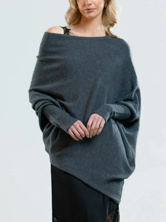 Sophia | Weicher Vielseitiger Pullover in Dunkelgrau