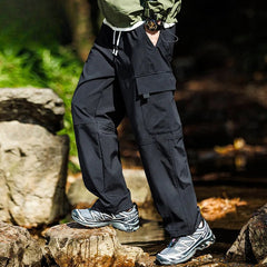 Strapazierfähige, wasserabweisende Wanderhose für Herren in Schwarz