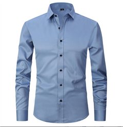 Normand - Langärmliges Hemd - Eleganter Formaler Stil in Blau