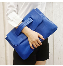 Caitlin - Rechteckige Handtasche in Blau