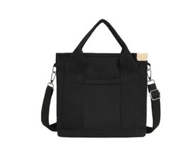 Belleann - Canvas-Tragetasche in Schwarz