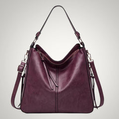 Allison | Damen Schicker Vielseitiger Leder Tasche in Lila