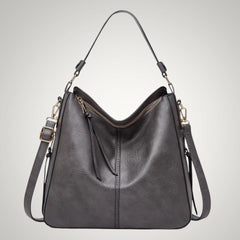 Allison | Damen Schicker Vielseitiger Leder Tasche in Grau