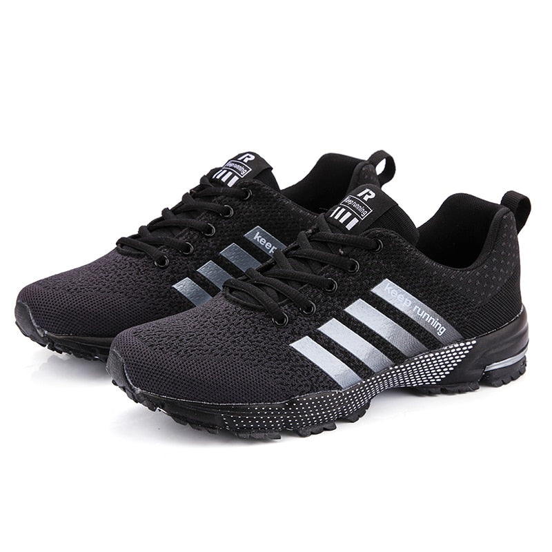 Gestreifte Mesh-Laufschuhe für Herren