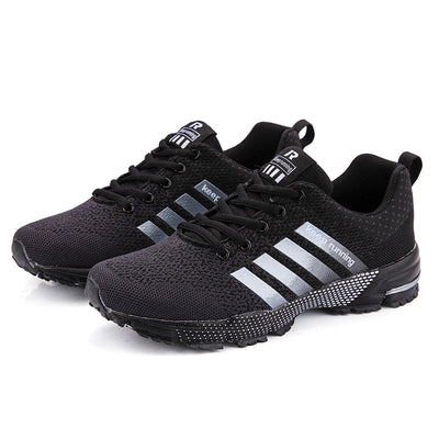 Gestreifte Mesh-Laufschuhe für Herren