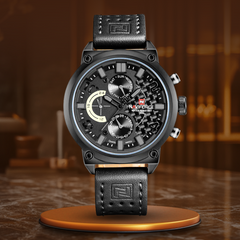 Kurt® | Quarz Datum Uhr in Schwarz