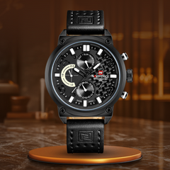 Kurt® | Quarz Datum Uhr in Schwarz und Weiß