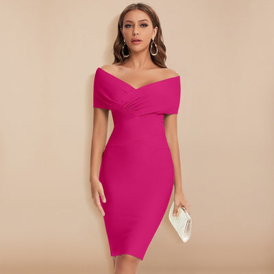 Quenessa - Elegantes Verbandkleid mit V-Ausschnitt