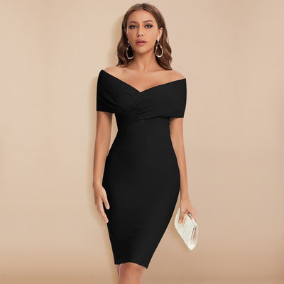 Quenessa - Elegantes Verbandkleid mit V-Ausschnitt