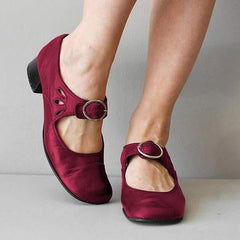 Alessa™ | Elegante Ledersandalen in Rot