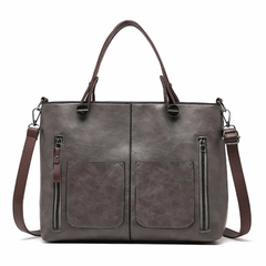 Thalia - Stylische Ledertasche in Grau