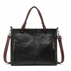 Thalia - Stylische Ledertasche in Schwarz