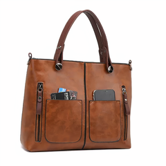 Thalia - Stylische Ledertasche in Braun