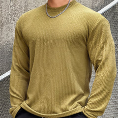 Sportlicher Herren Fitness Pullover in Khaki
