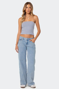 BLAIR™ | Die Retro-Flair-Low-Jeans in Hellblau