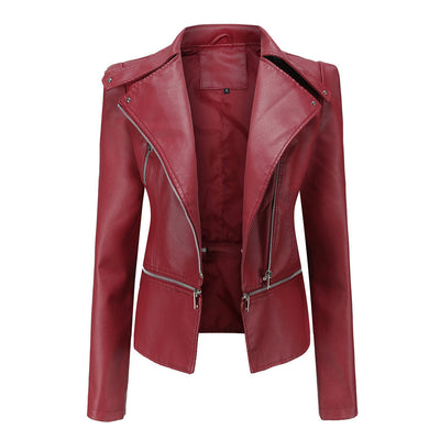 Schlanke Passform Bikerjacke für Damen | Lässig