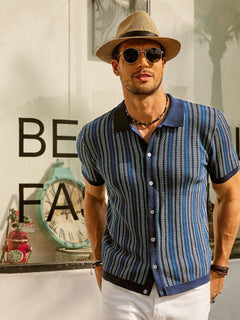 Oliver | Kontrastkragen Lässige Passform Poloshirt in Blau