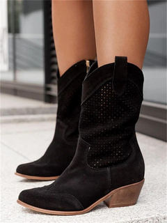 Tiffiny - Elegante Stiefel für Damen in Wadenhöhe in Schwarz