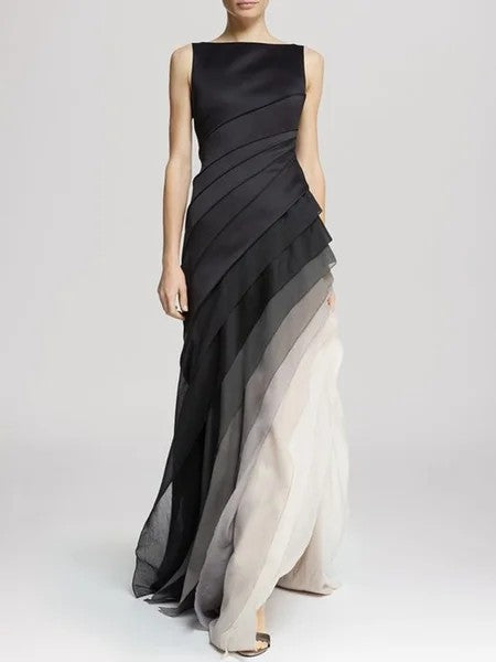 Ricarda – Elegantes mehrlagiges Ombre-Kleid