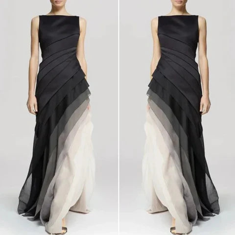 Ricarda – Elegantes mehrlagiges Ombre-Kleid