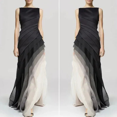 Ricarda – Elegantes mehrlagiges Ombre-Kleid