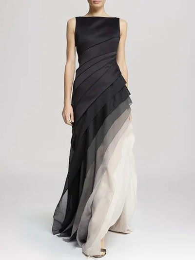 Ricarda – Elegantes mehrlagiges Ombre-Kleid