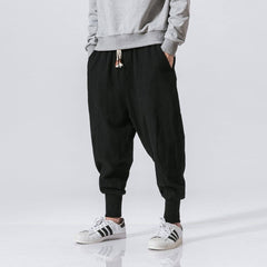 Riku | Bequeme Haremhose in Schwarz