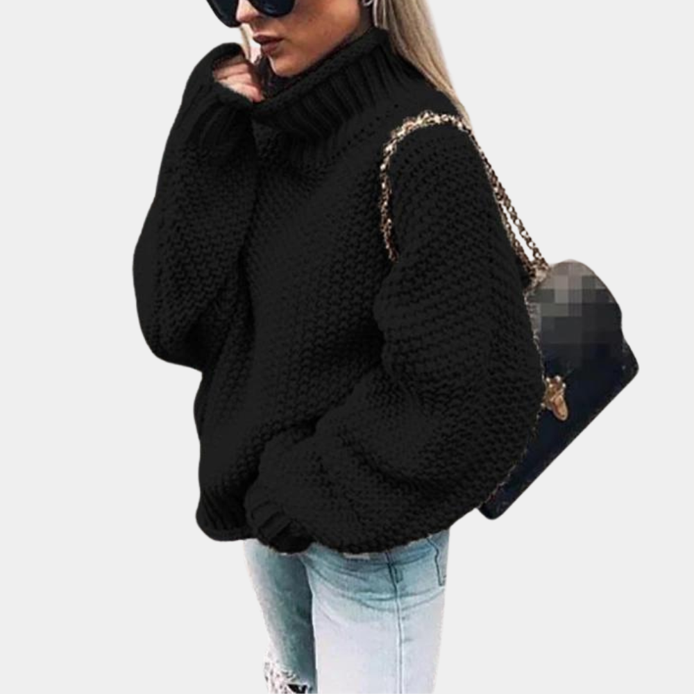 Damen Rollkragen Strickpullover | Warme