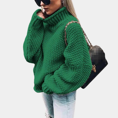 Damen Rollkragen Strickpullover | Warme