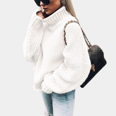 Damen Rollkragen Strickpullover | Warme