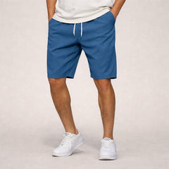 Robert | Elastischer Bund Helle Kordel Shorts in Blau