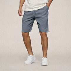 Robert | Elastischer Bund Helle Kordel Shorts in Grau
