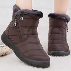 Sophia | Robuste rutschfeste Winterstiefel in Braun