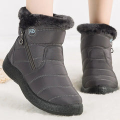 Sophia | Robuste rutschfeste Winterstiefel in Grau
