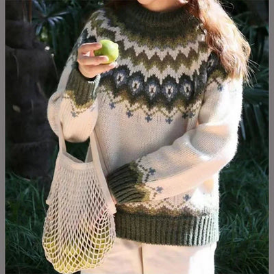 Ronja - Gemusterter Pullover - Winter-Pullover
