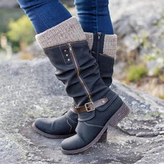 Sarah | Wasserdichte orthopädische Stiefel in Schwarz