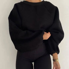 Everlee - Trendiger Pullover - Übergroße Passform in Schwarz