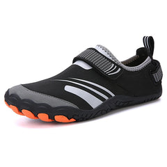Lisa | Rutschfeste Wasserdichte Barfußschuhe in Schwarz / Orange