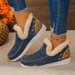 WinterEase™ Sneakers mit Handgefertigter Verarbeitung und Weichem Plüschfutter / Premium-Komfort mit Modernem Design! in Marineblau