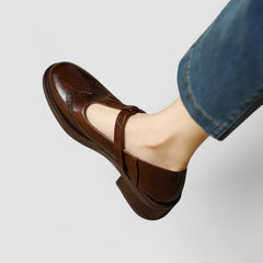 Nele | Damen Orthopädische Riemchenschuhe in Braun