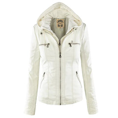 CLARA - ELEGANTE LEDERJACKE in Weiß