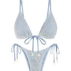 Gwendolyn® | Stilvolles Mesh-Bikini-Set in Blau