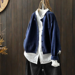Marielle | Gestrickter Cardigan in Blau