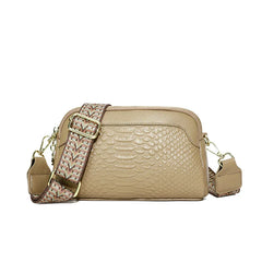 Amara | Verfeinertes PU Leder Schultertasche in Khaki